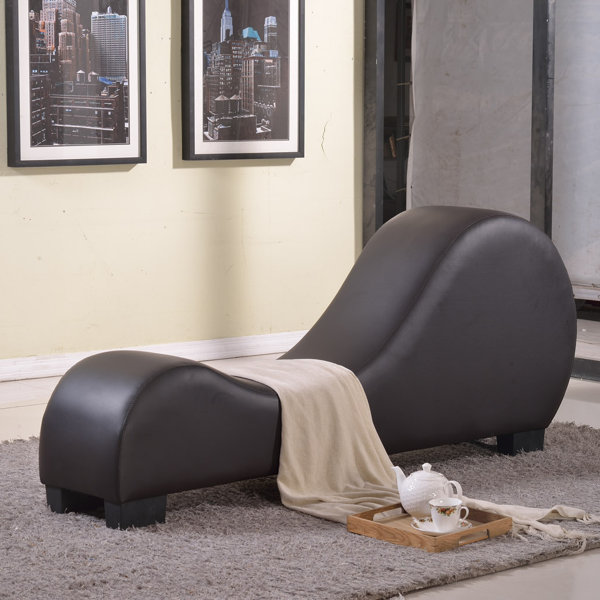 Wrought Studio Amettes Faux Leather Armless Chaise Lounge & Reviews